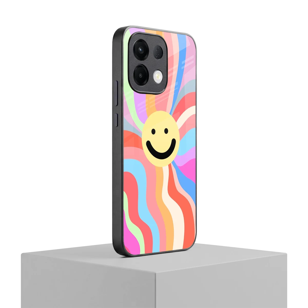 Cheerful Smiley oppo k13 5g mobile cover | shockproof glass phone case