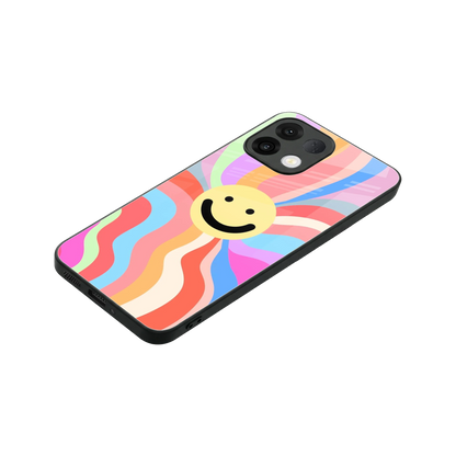 Cheerful Smiley stylish phone case for oppo k13 5g | glossy glass and slim fit