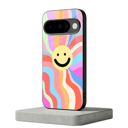 Cheerful Smiley google pixel 10 mobile cover | shockproof glass phone case