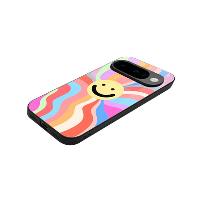 Cheerful Smiley stylish phone case for google pixel 10 | glossy glass and slim fit