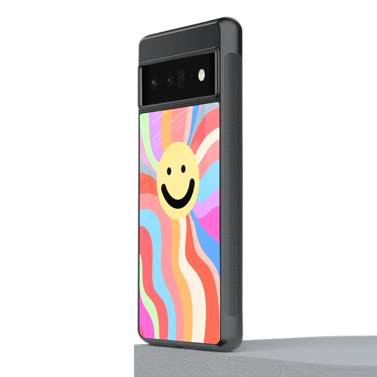 Cheerful Smiley stylish phone case for google pixel 6 pro | glossy glass and slim fit