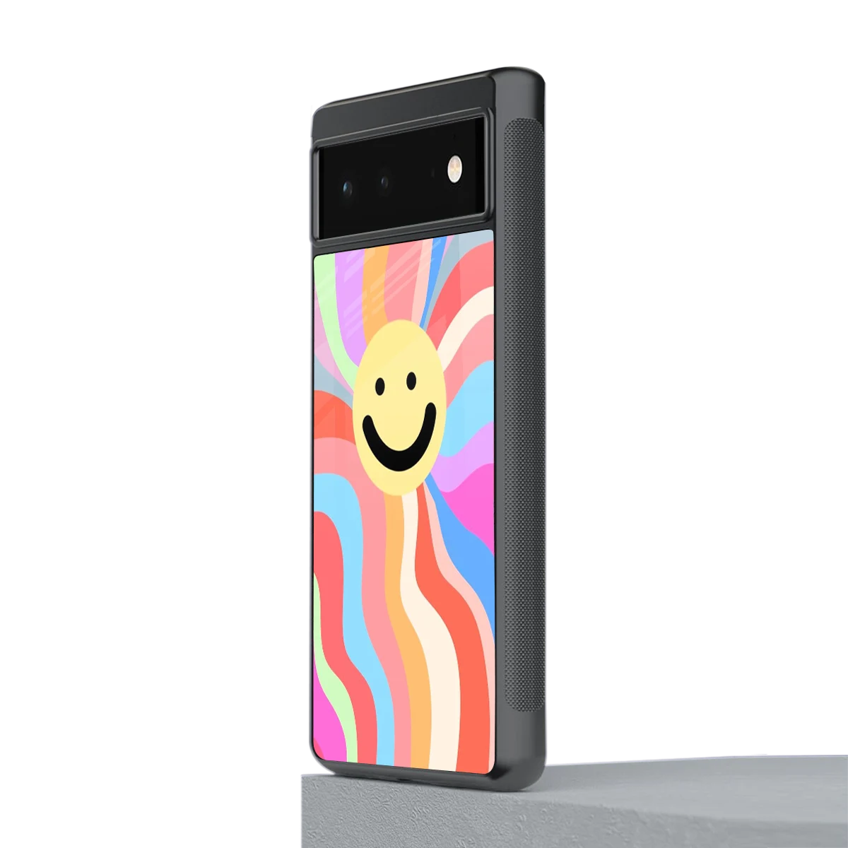 Cheerful Smiley stylish phone case for google pixel 6 | glossy glass and slim fit