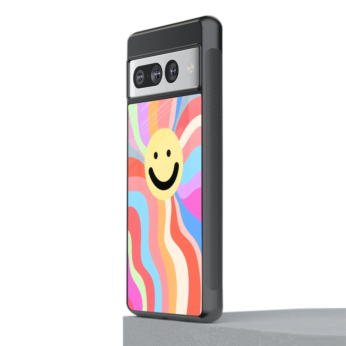 Cheerful Smiley stylish phone case for google pixel 7 pro | glossy glass and slim fit