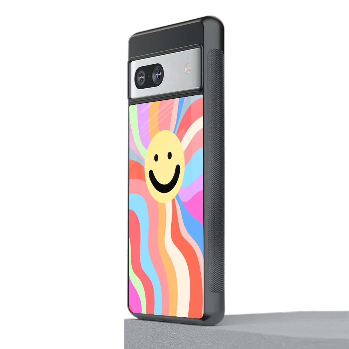 Cheerful Smiley stylish phone case for google pixel 7 | glossy glass and slim fit