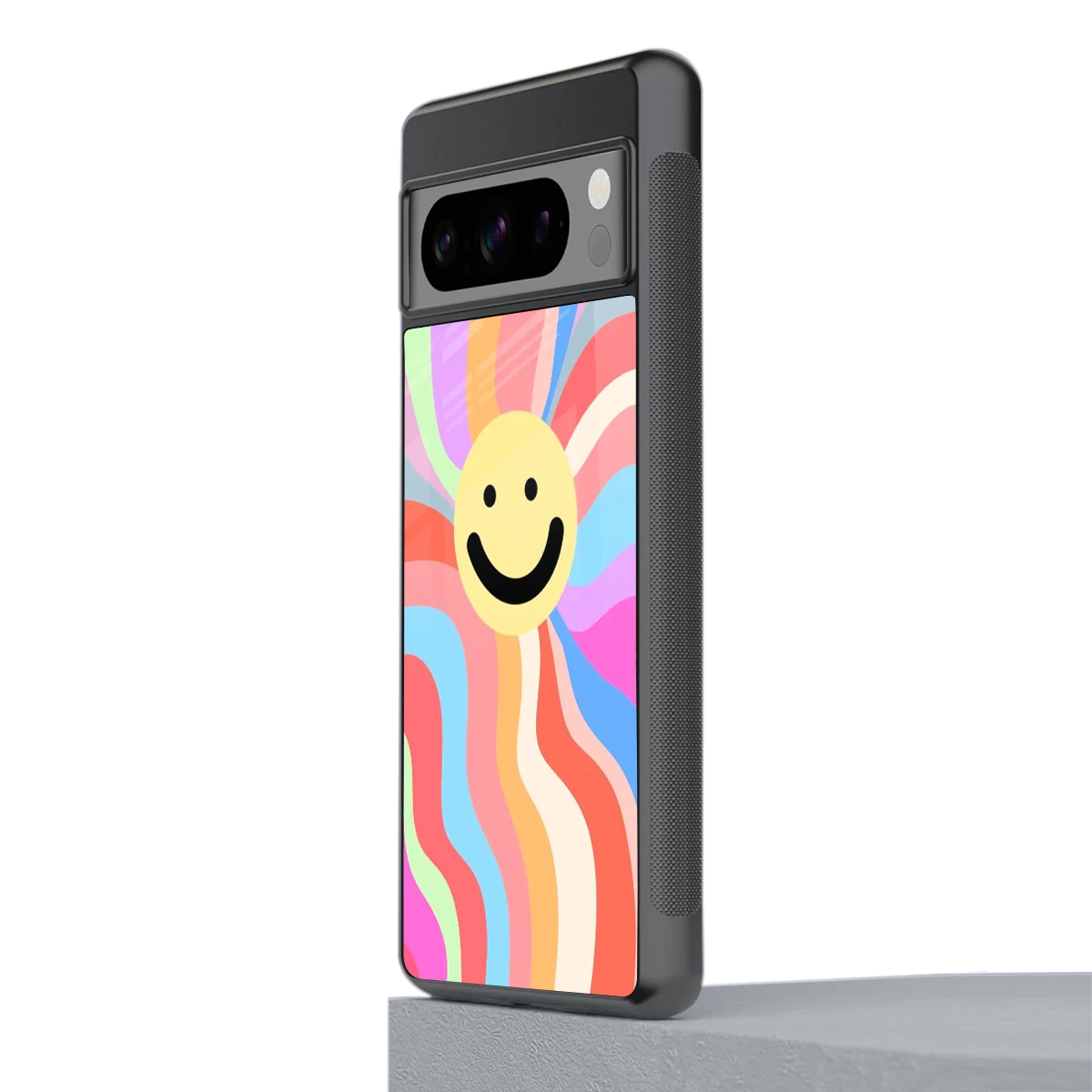 Cheerful Smiley stylish phone case for google pixel 8 pro | glossy glass and slim fit
