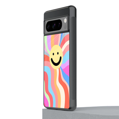 Cheerful Smiley stylish phone case for google pixel 8 pro | glossy glass and slim fit
