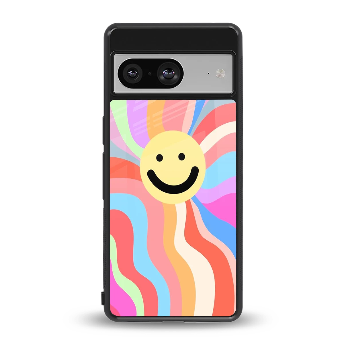 Cheerful Smiley back phone cover | glass case for google pixel 8