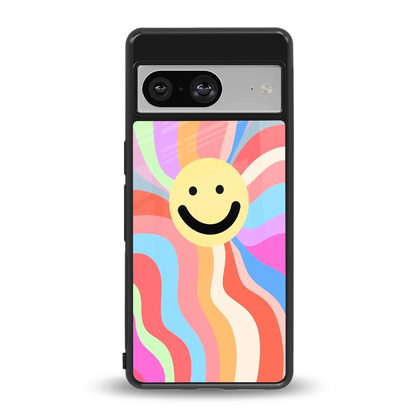 Cheerful Smiley back phone cover | glass case for google pixel 8