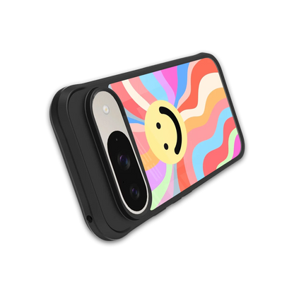 Cheerful Smiley stylish phone case for google pixel 9 | glossy glass and slim fit