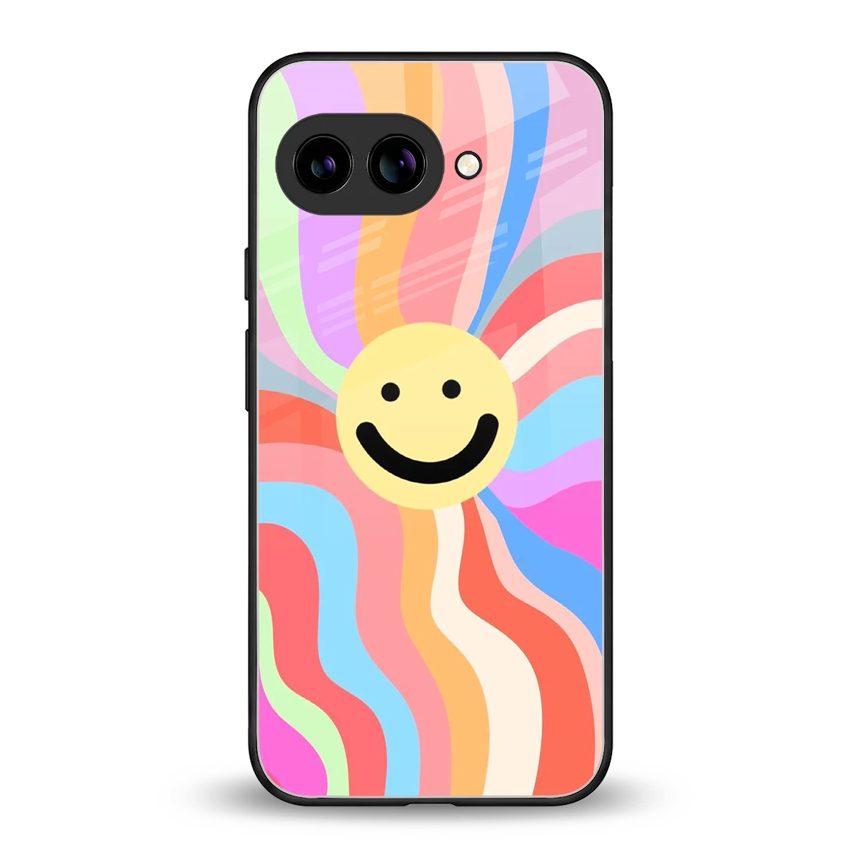 Cheerful Smiley back phone cover | glass case for google pixel 10a