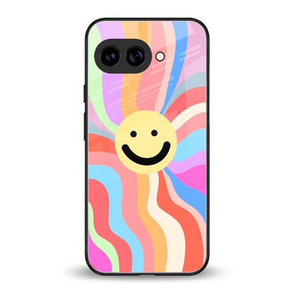 Cheerful Smiley back phone cover | glass case for google pixel 10a