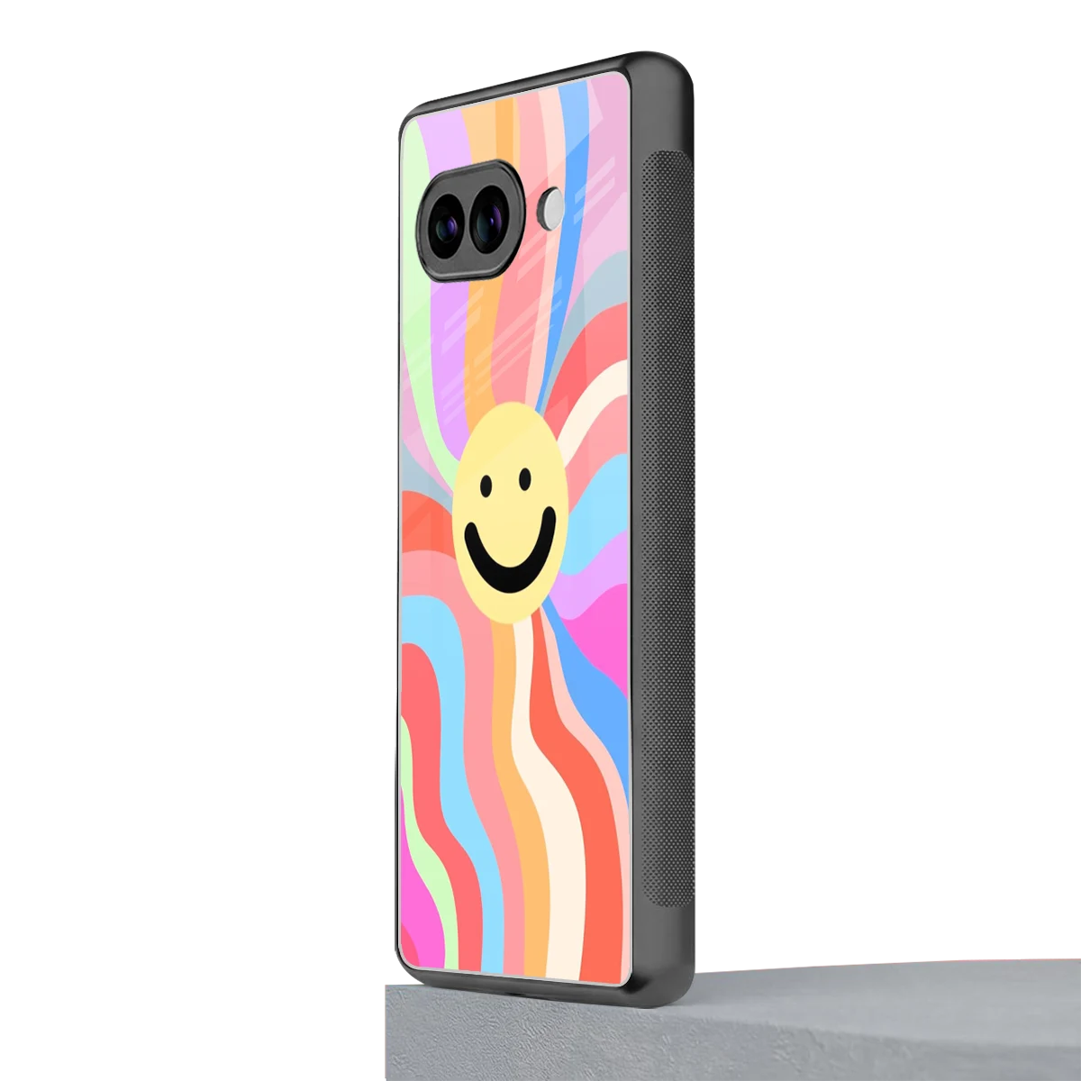 Cheerful Smiley google pixel 10a mobile cover | shockproof glass phone case