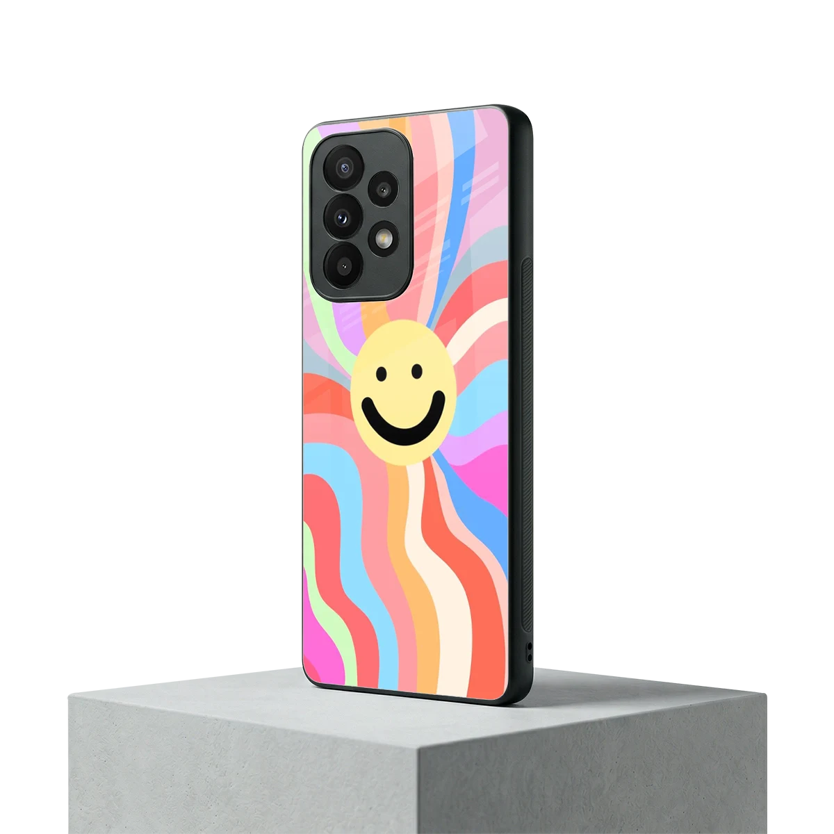 Cheerful Smiley samsung galaxy a23 mobile cover | shockproof glass phone case