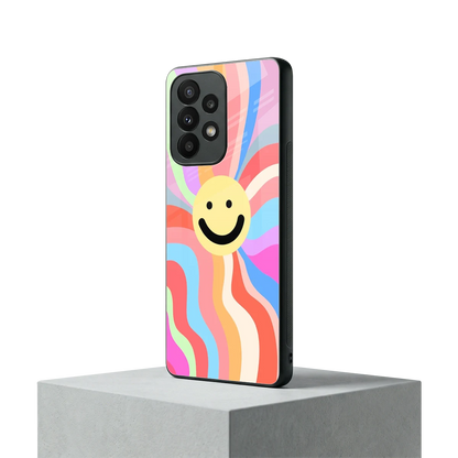 Cheerful Smiley samsung galaxy a23 mobile cover | shockproof glass phone case