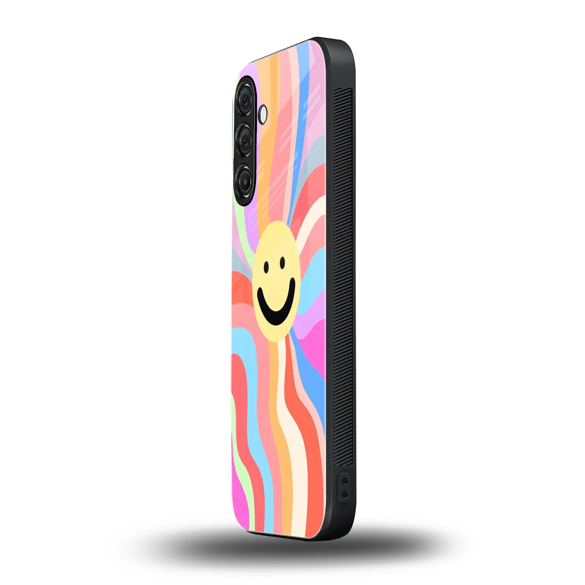 Cheerful Smiley samsung galaxy a55 5g mobile cover | shockproof glass phone case