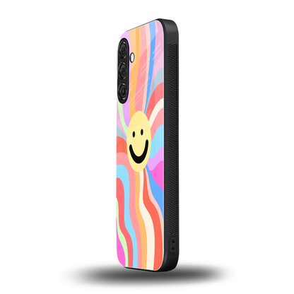 Cheerful Smiley samsung galaxy m36 5g mobile cover | shockproof glass phone case