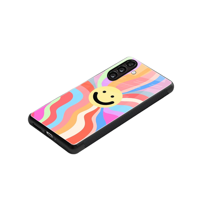Cheerful Smiley stylish phone case for samsung galaxy a55 5g | glossy glass and slim fit
