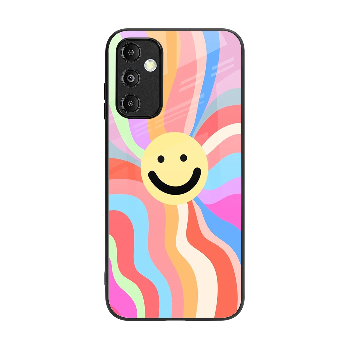 Cheerful Smiley back phone cover | glass case for samsung galaxy m14 5g