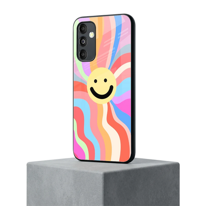 Cheerful Smiley samsung galaxy m14 5g mobile cover | shockproof glass phone case