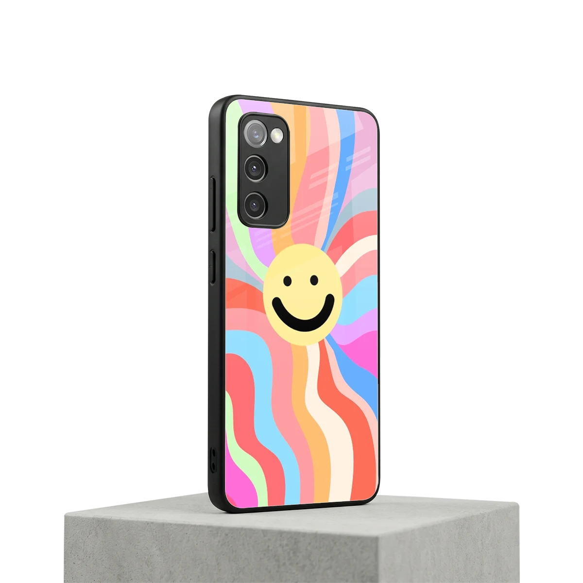 Cheerful Smiley samsung galaxy s20 fe mobile cover | shockproof glass phone case