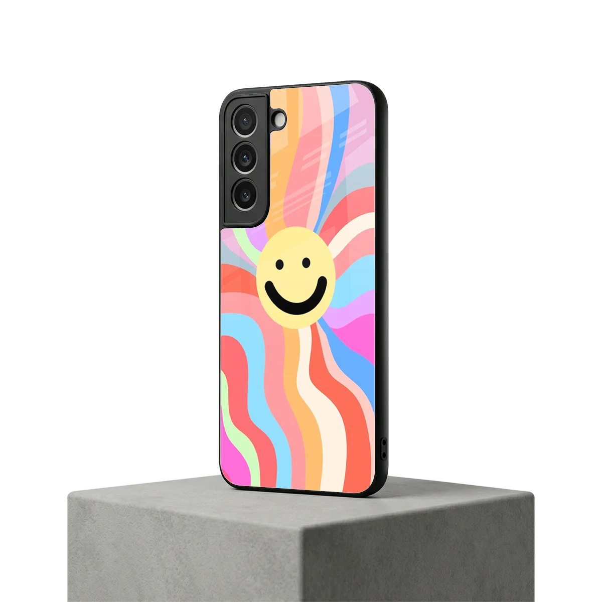 Cheerful Smiley samsung galaxy s22 mobile cover | shockproof glass phone case