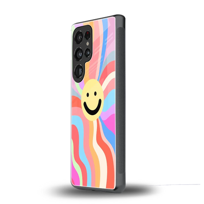 Cheerful Smiley samsung galaxy s25 ultra mobile cover | shockproof glass phone case