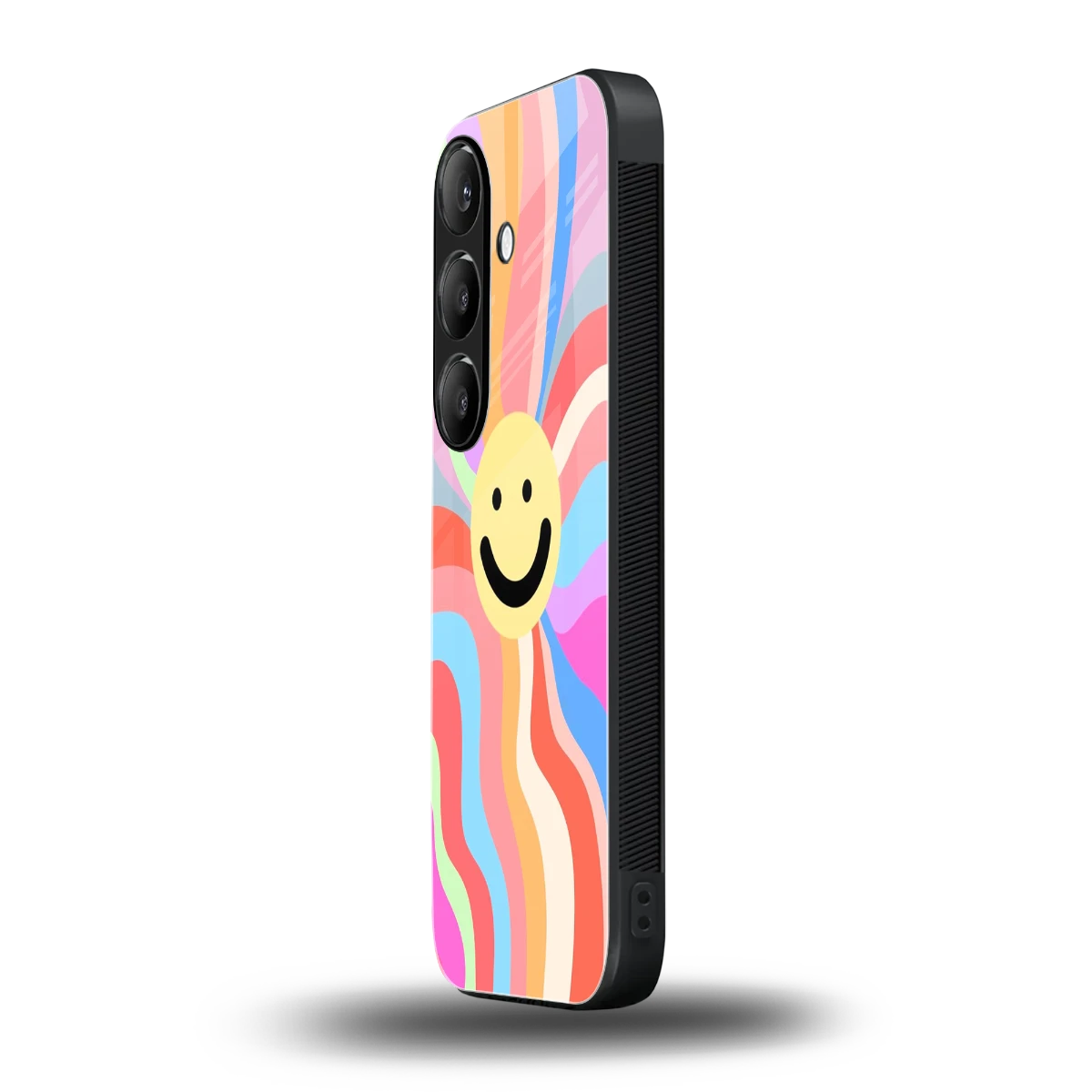 Cheerful Smiley samsung galaxy s25 plus mobile cover | shockproof glass phone case