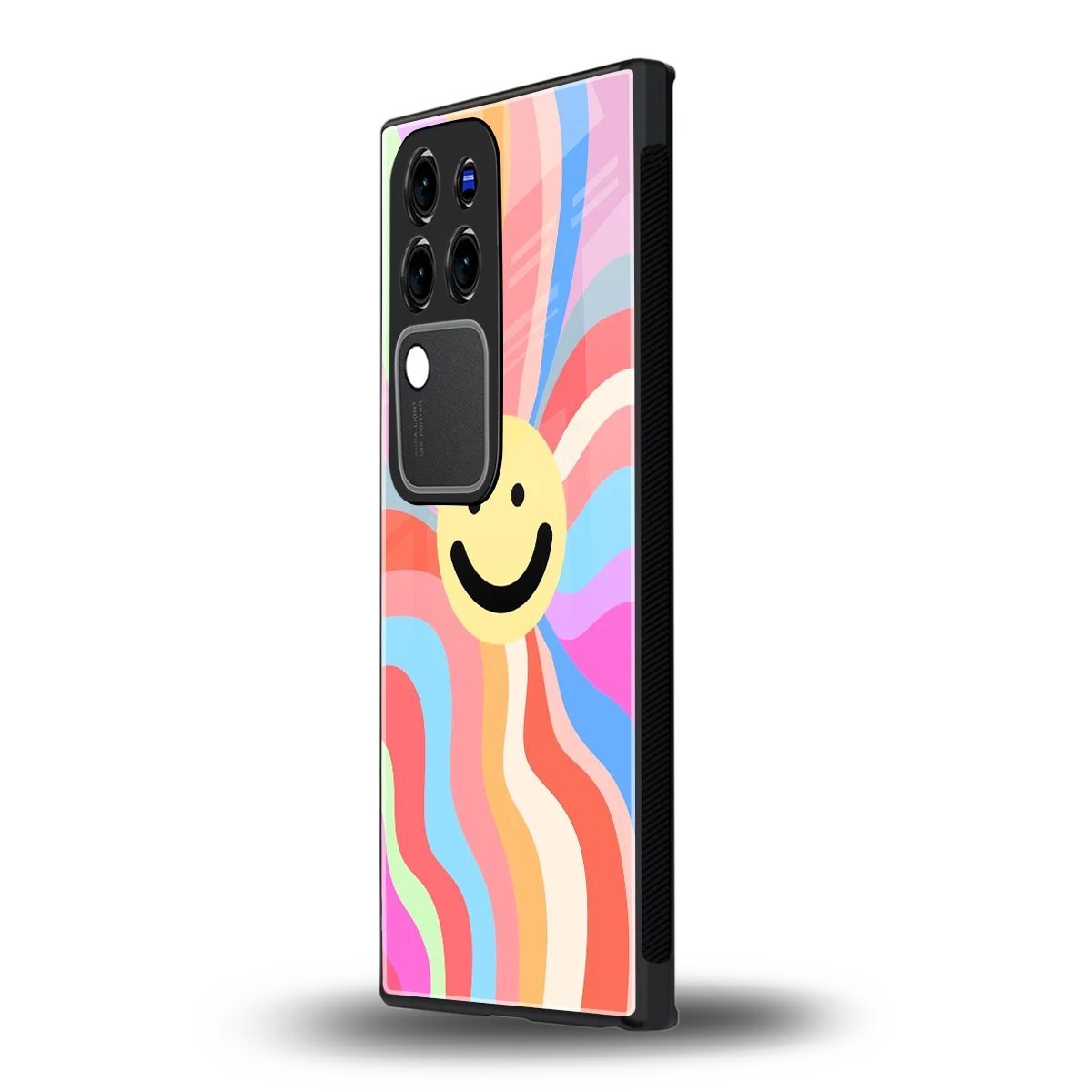 Cheerful Smileyvivo v30 pro mobile cover | shockproof glass phone case