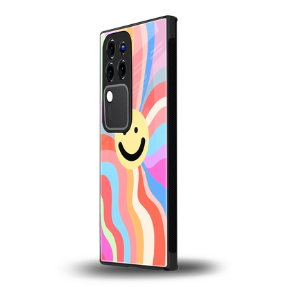 Cheerful Smileyvivo v30 pro mobile cover | shockproof glass phone case