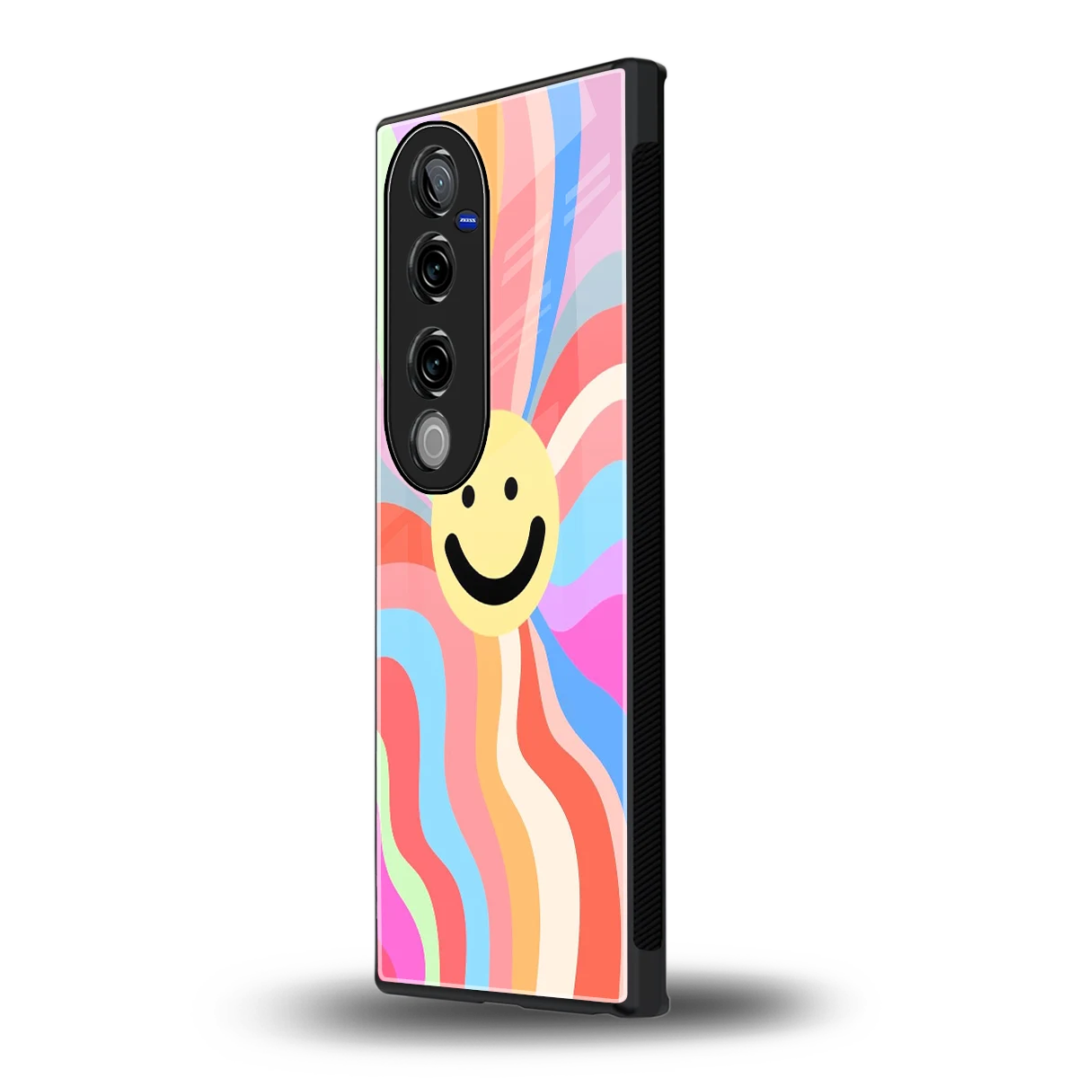 Cheerful Smiley vivo v40 pro mobile cover | shockproof glass phone case