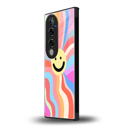 Cheerful Smiley vivo v40 pro mobile cover | shockproof glass phone case