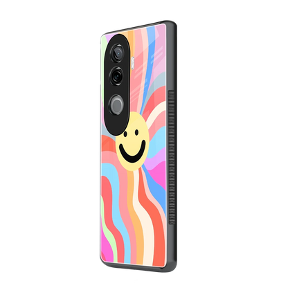 Cheerful Smiley vivo v40e mobile cover | shockproof glass phone case