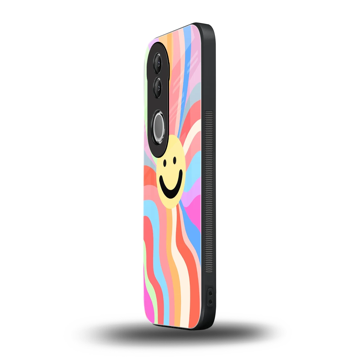 Cheerful Smiley vivo v50 mobile cover | shockproof glass phone case