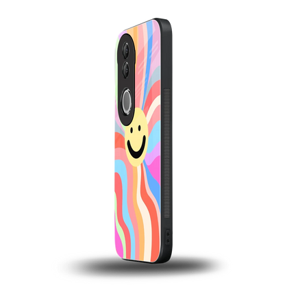 Cheerful Smiley vivo v50 mobile cover | shockproof glass phone case
