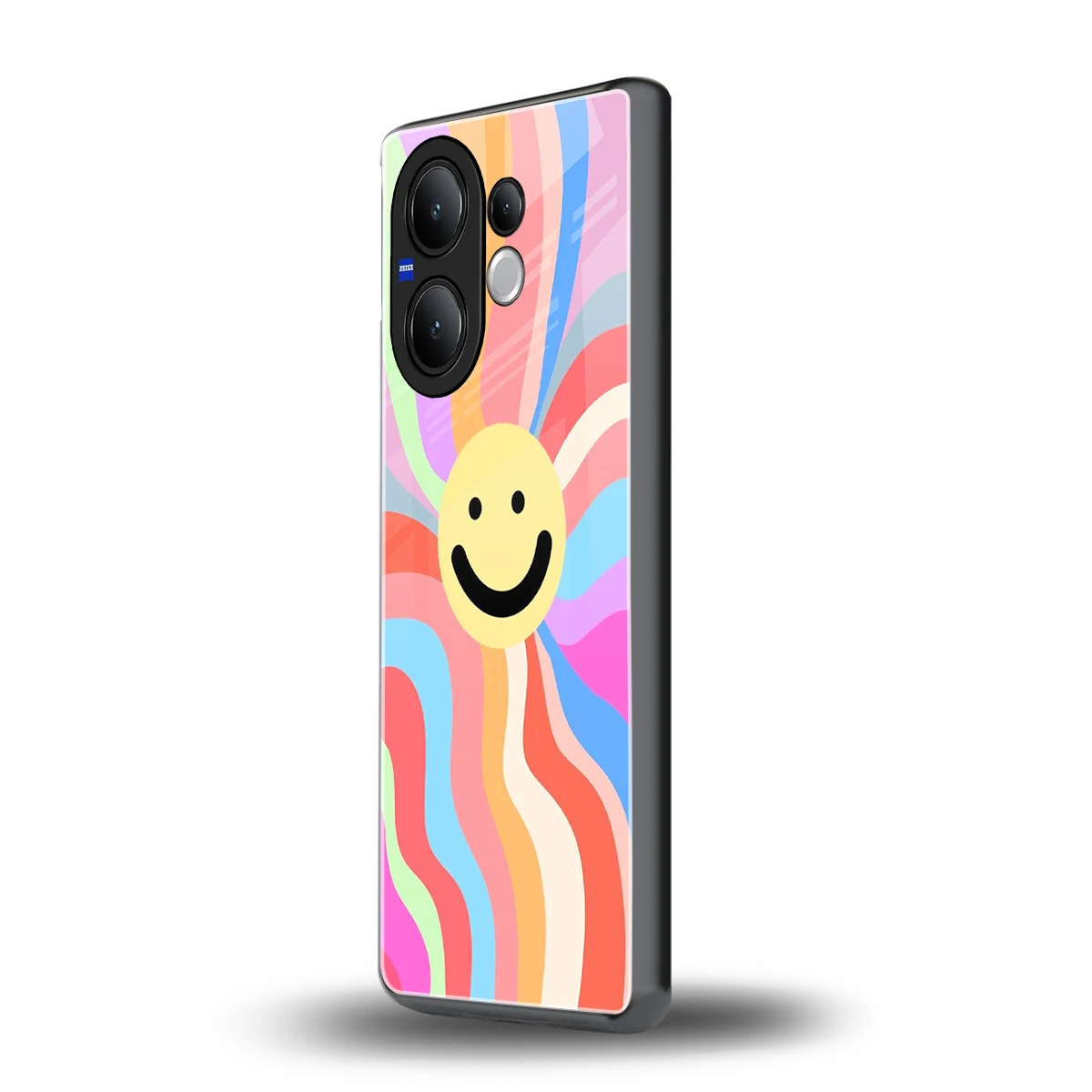 Cheerful Smiley vivo v60 mobile cover | shockproof glass phone case