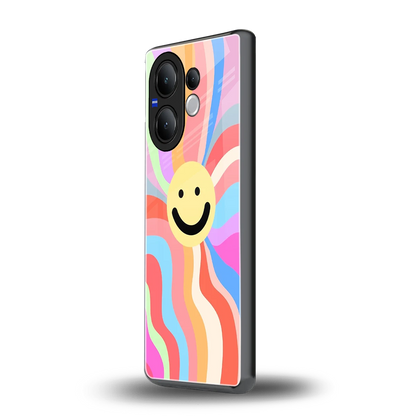 Cheerful Smiley vivo v60 mobile cover | shockproof glass phone case