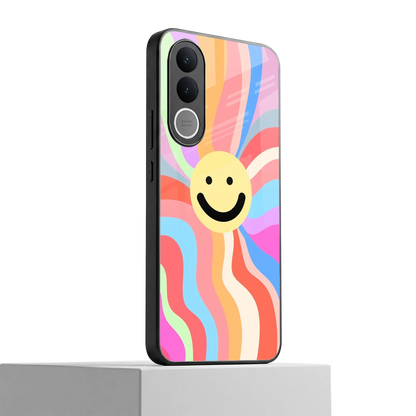 Cheerful Smiley vivo v70 fe mobile cover | shockproof glass phone case