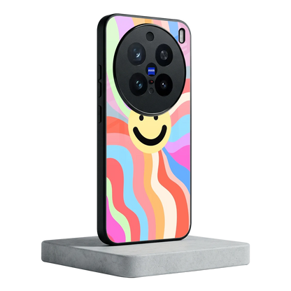 Cheerful Smiley vivo x200 pro mobile cover | shockproof glass phone case