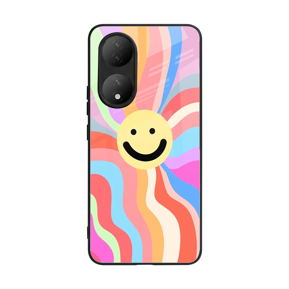 Cheerful Smiley back phone cover | glass case for Vivo-y100