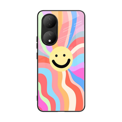 Cheerful Smiley back phone cover | glass case for Vivo-y100