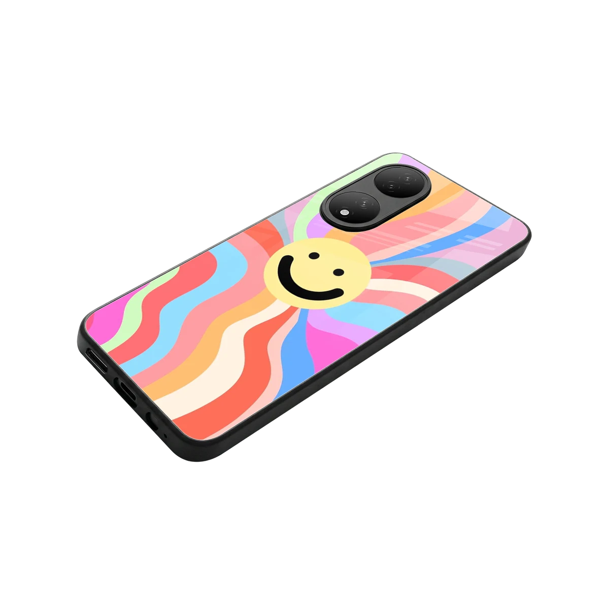 Cheerful Smiley stylish phone case for Vivo-y100 | glossy glass and slim fit