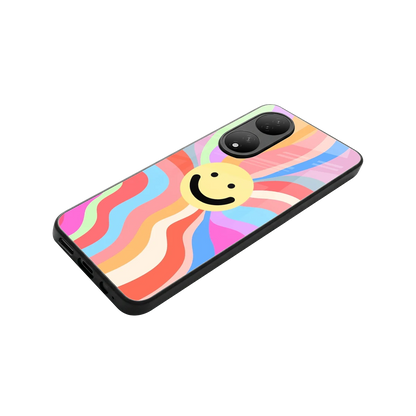 Cheerful Smiley stylish phone case for Vivo-y100 | glossy glass and slim fit