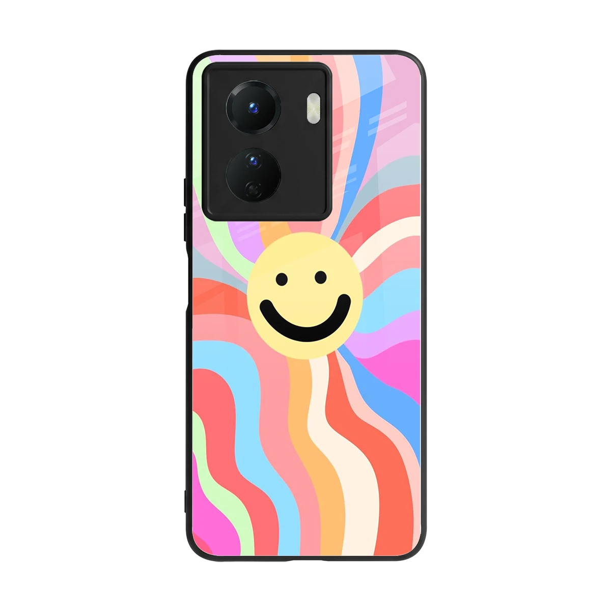 Cheerful Smiley back phone cover | glass case for vivo y16
