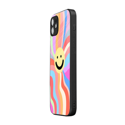 Cheerful Smiley iphone 12 mobile cover | shockproof glass phone case