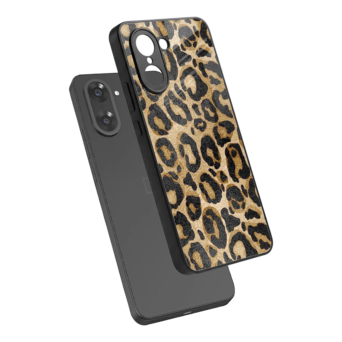 Cheetah Chic sleek oneplus nord ce5 5g cover with tempered glass back and TPU edges