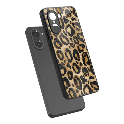 Cheetah Chic sleek oneplus nord ce5 5g cover with tempered glass back and TPU edges