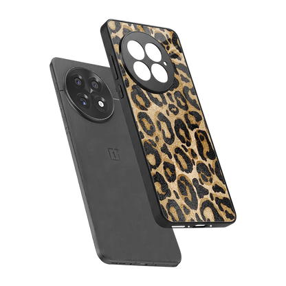 Cheetah Chic sleek oneplus 13 cover with tempered glass back and TPU edges