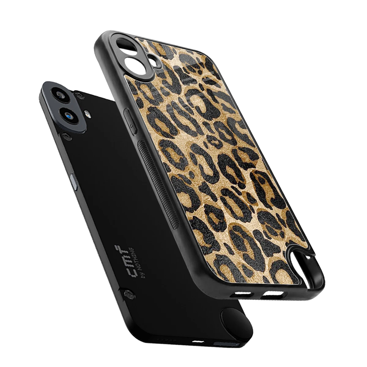 Cheetah Chic sleek cmf nothing phone 1 cover with tempered glass back and TPU edges