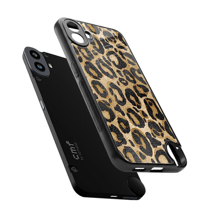 Cheetah Chic sleek cmf nothing phone 1 cover with tempered glass back and TPU edges