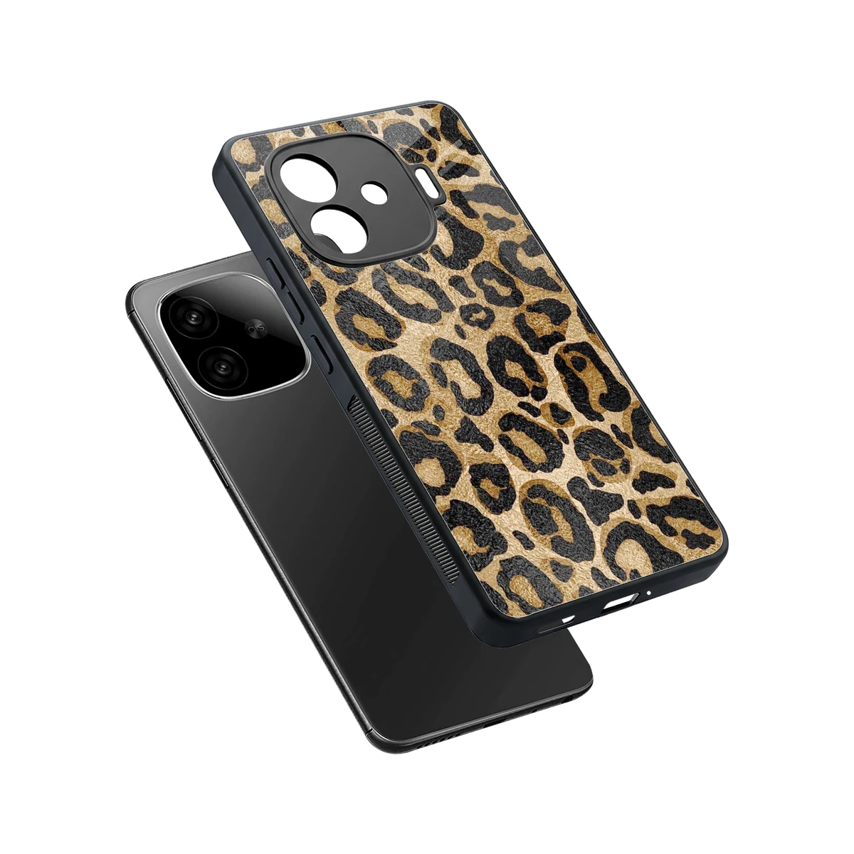 Cheetah Chic sleek iqoo neo 10r 5g cover with tempered glass back and TPU edges